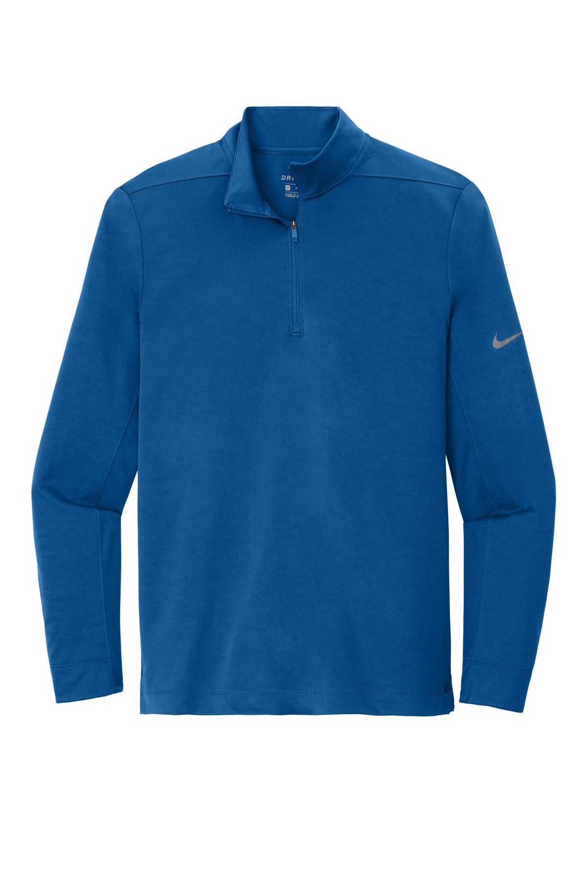 Front View of Gym Blue Nike Dry 1/2-Zip Cover-Up NKBV6044