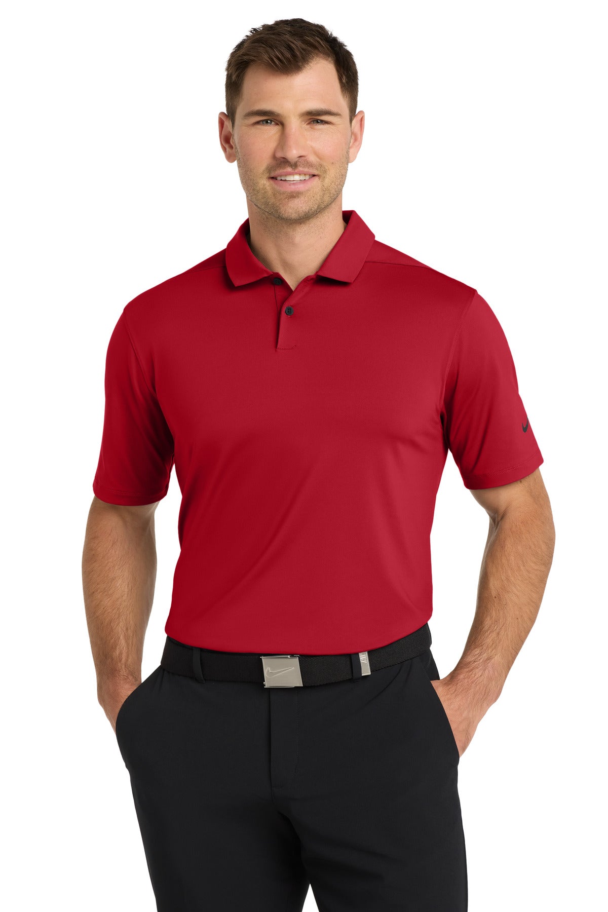 Front View of GymRed Nike Dri-FIT Vapor Polo NKDC2108