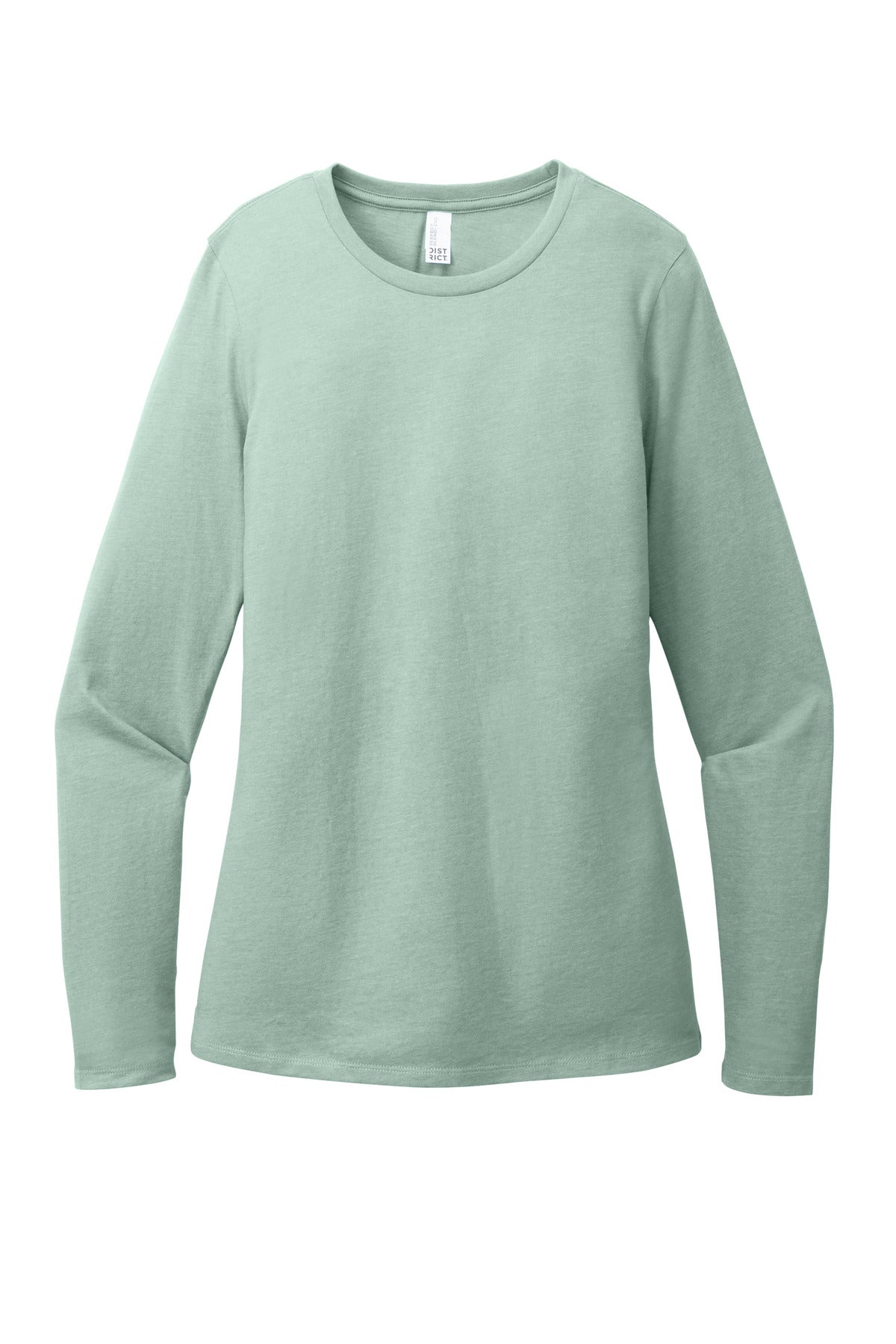 Front View of HdDstySage District Women's Perfect Blend CVC Long Sleeve Tee DT110
