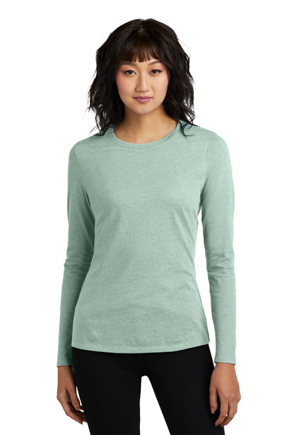 Front View of HdDstySage District Women's Perfect Blend CVC Long Sleeve Tee DT110