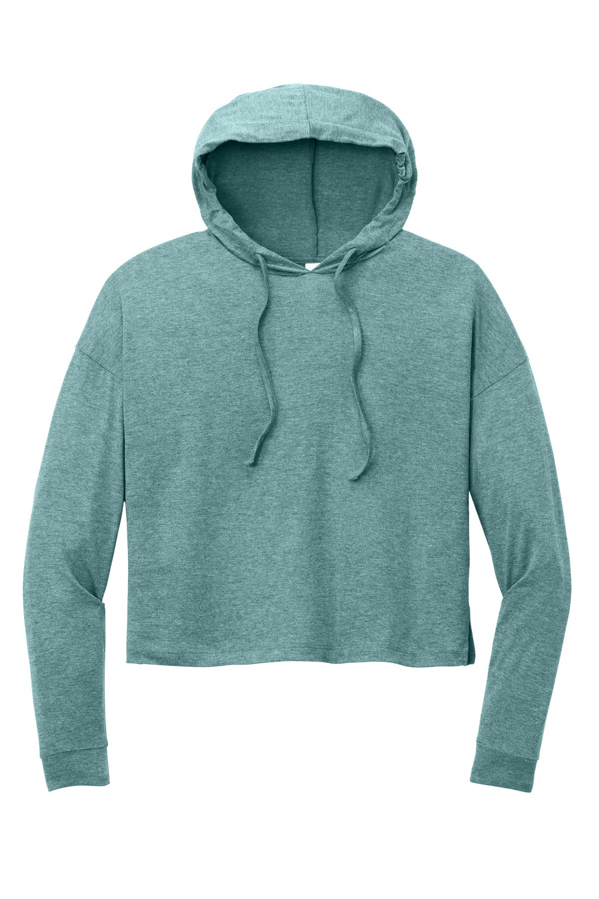 Front View of HdEuclpsBl District Women's Perfect Tri Midi Long Sleeve Hoodie DT1390L