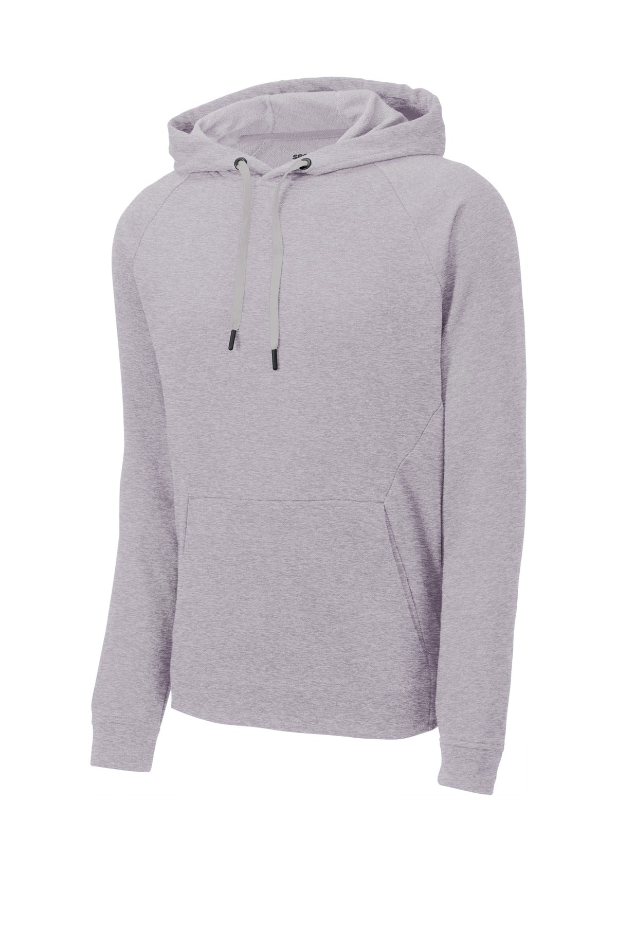 Front View of Heather Grey Sport-Tek Lightweight French Terry Pullover Hoodie. ST272