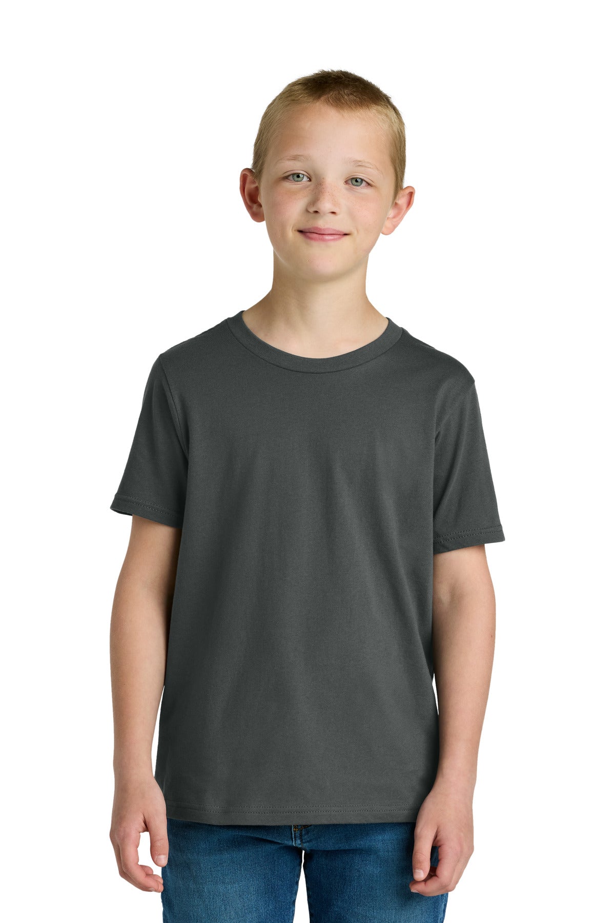 Front View of HeavyMetal Next Level Apparel Youth Cotton Tee NL3310