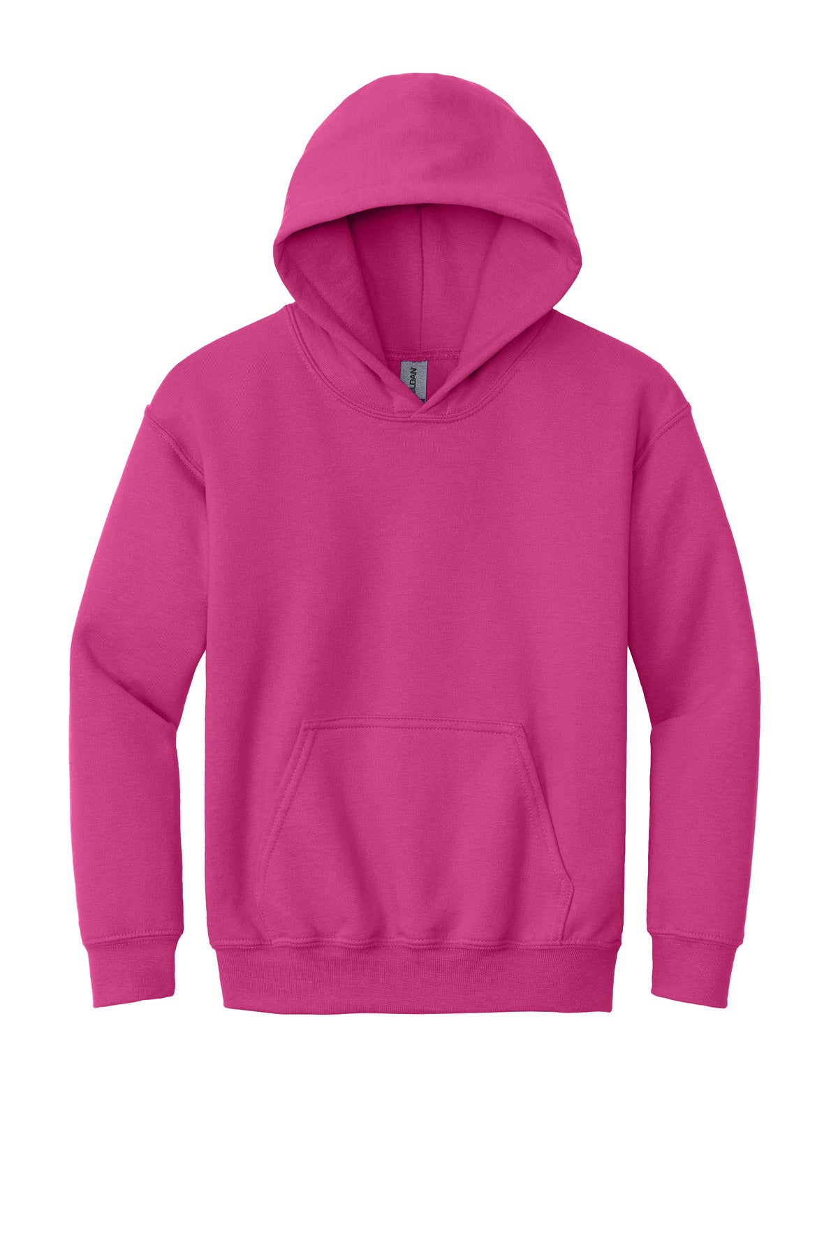 Front View of Heliconia Gildan - Youth Heavy Blend Hooded Sweatshirt. 18500B