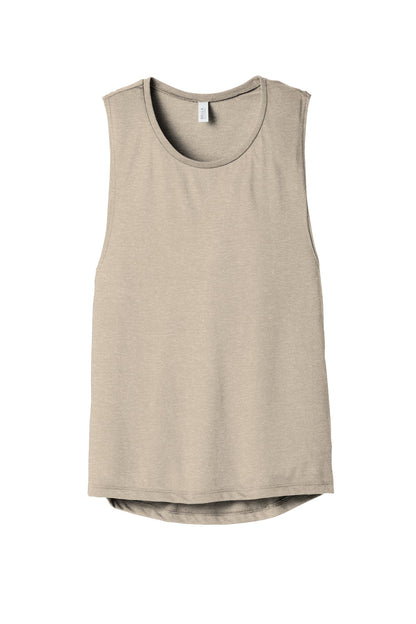 Front View of Ht Dust BELLA+CANVAS Women's Flowy Scoop Muscle Tank. BC8803