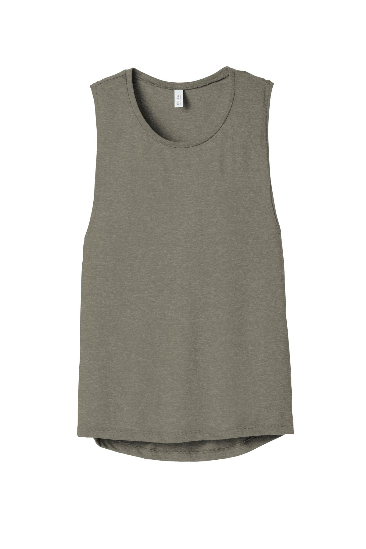 Front View of Ht Stone BELLA+CANVAS Women's Flowy Scoop Muscle Tank. BC8803