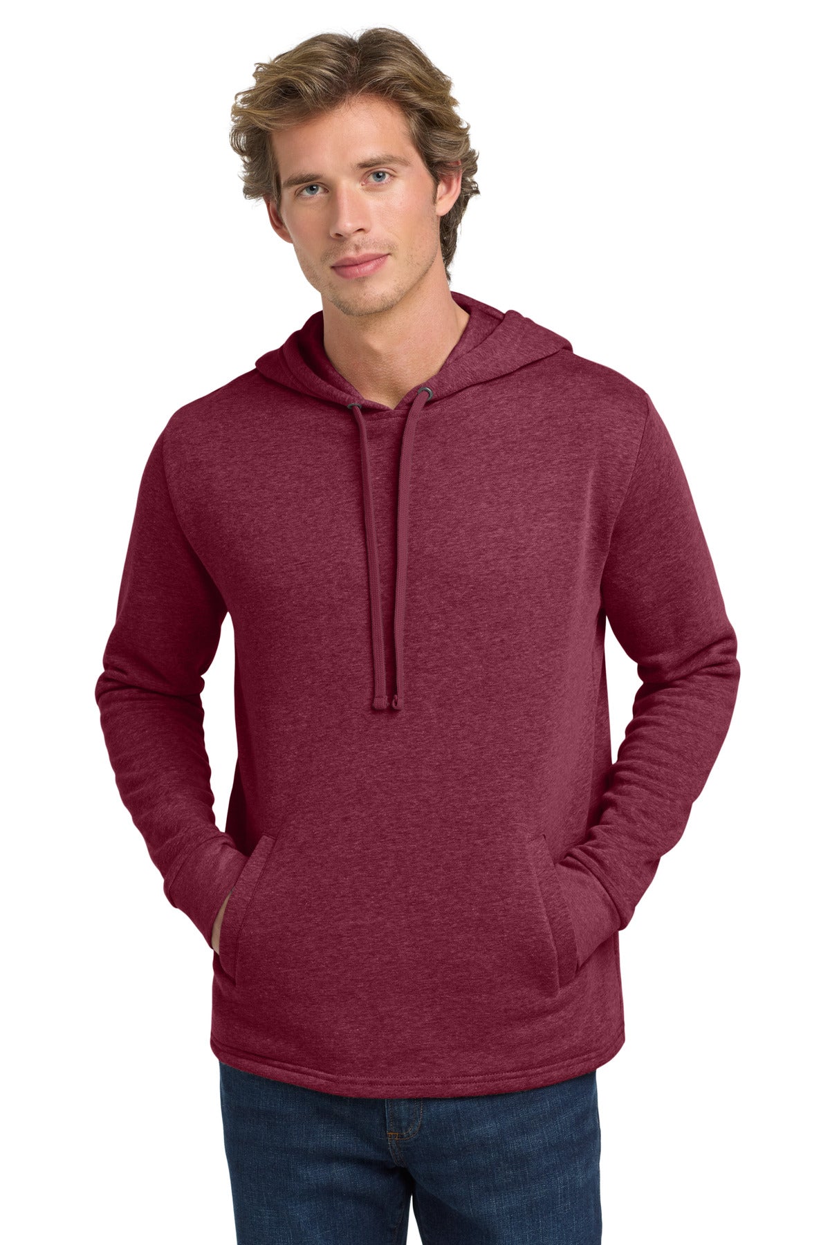 Front View of HtCardinal Next Level Apparel Adult Malibu Pullover Hoodie. NL9300