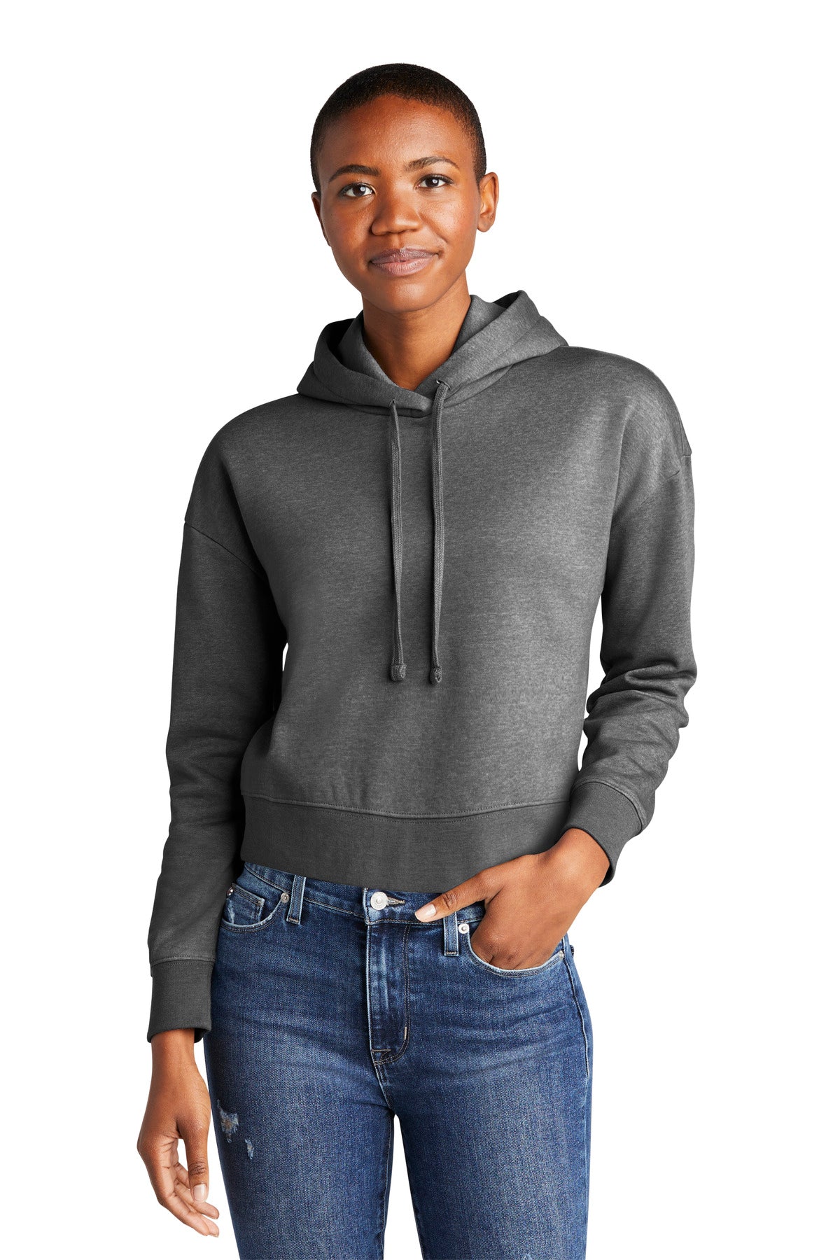 Front View of HtdChar District Women's V.I.T. Fleece Hoodie DT6101