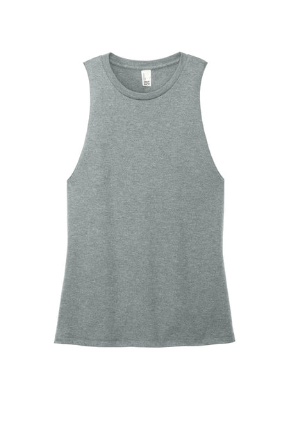 Front View of HtdGrey District Women's Perfect Tri Muscle Tank DT153