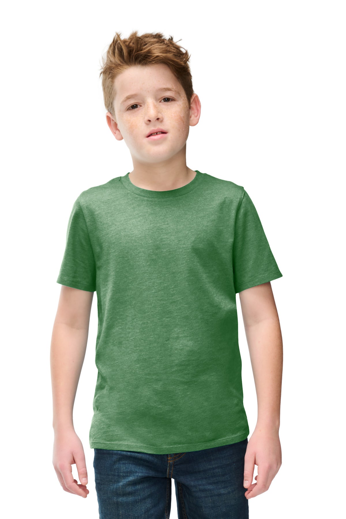 Front View of HtdKelGn District Youth Perfect Blend CVC Tee DT108Y