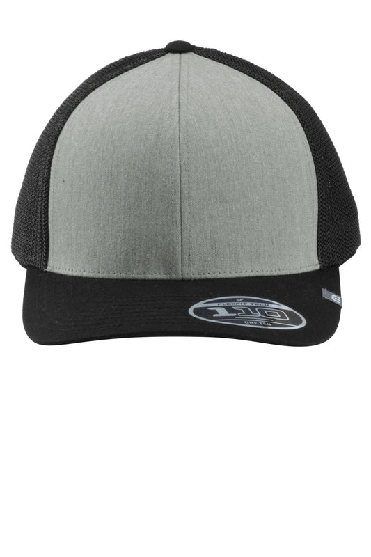 Front View of HtGrey/Blk TravisMathew Cruz Colorblock Trucker Cap TM1MY390