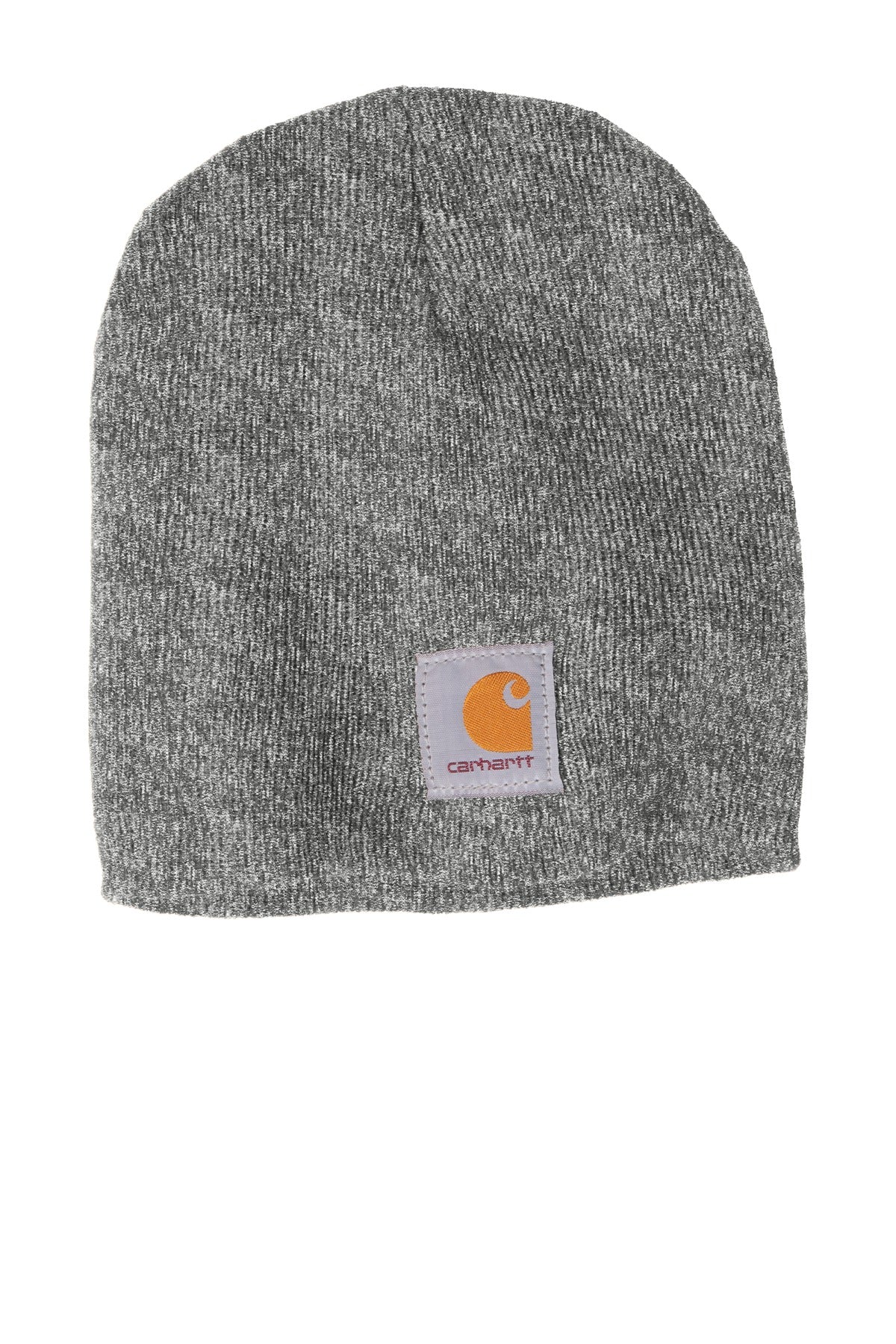Front View of Hth Gry/Coal H Carhartt Acrylic Knit Hat. CTA205