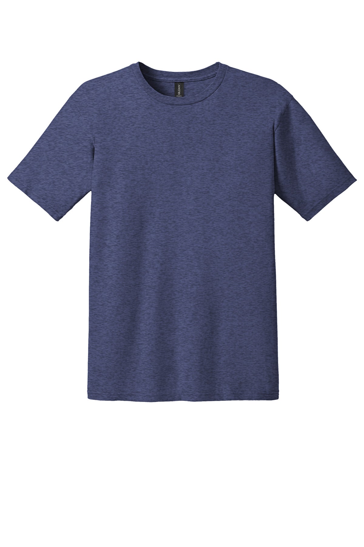 Front View of Hthr Blue Gildan 100% Ring Spun Cotton T-Shirt. 980