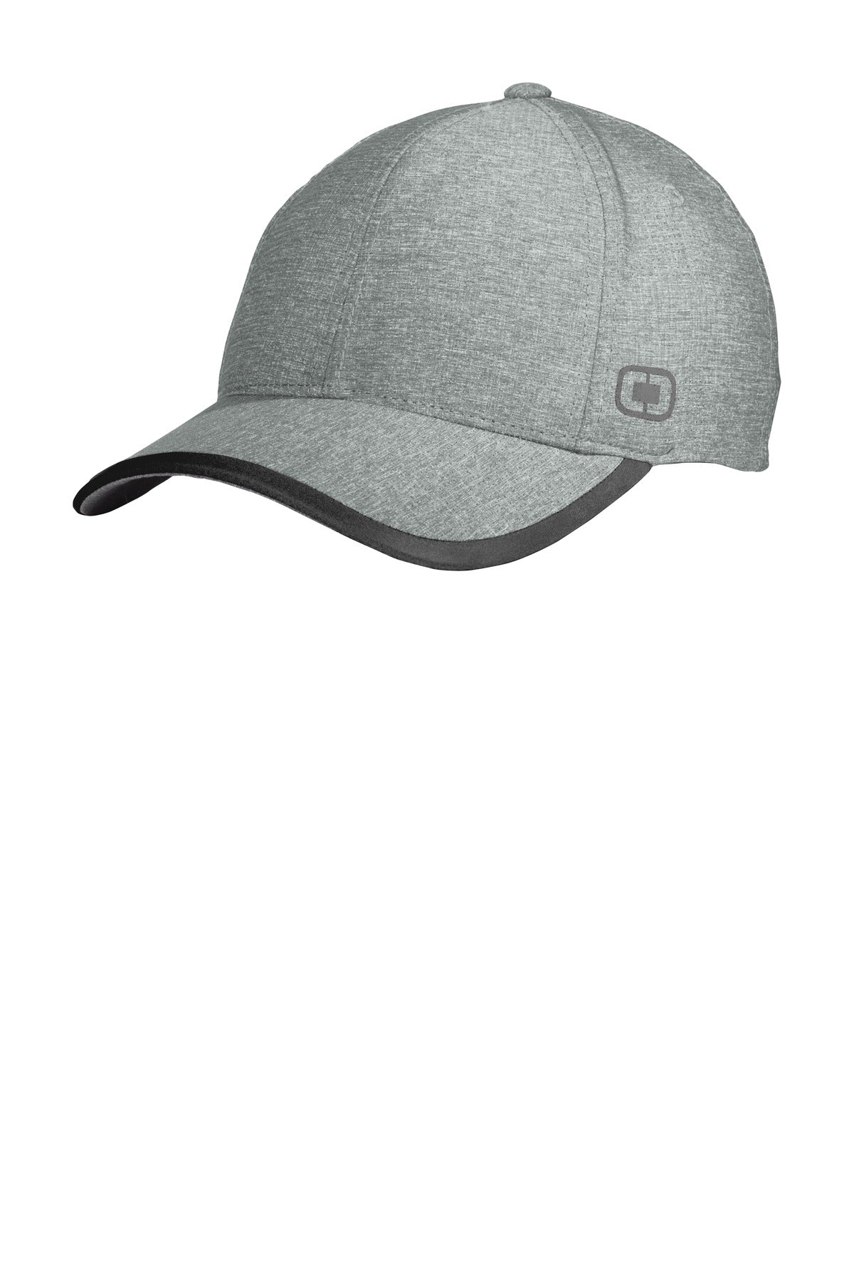 Front View of Hthr Gear Grey OGIO Flux Cap. OG601