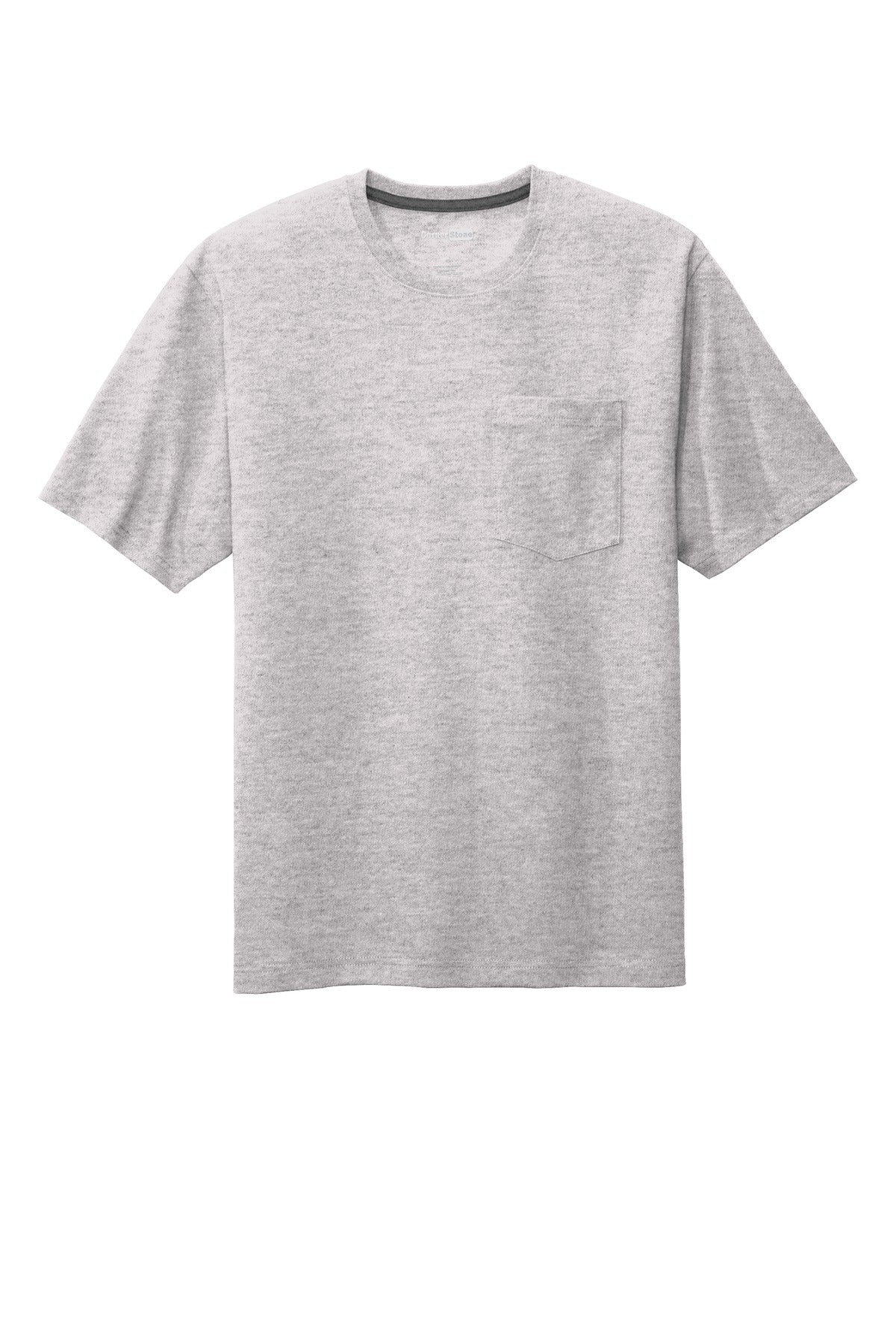 Front View of Hthr Grey CornerStone Workwear Pocket Tee CS430