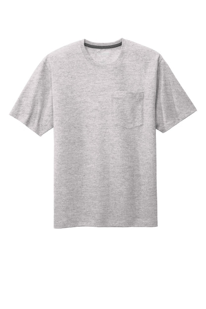 Front View of Hthr Grey CornerStone Workwear Pocket Tee CS430