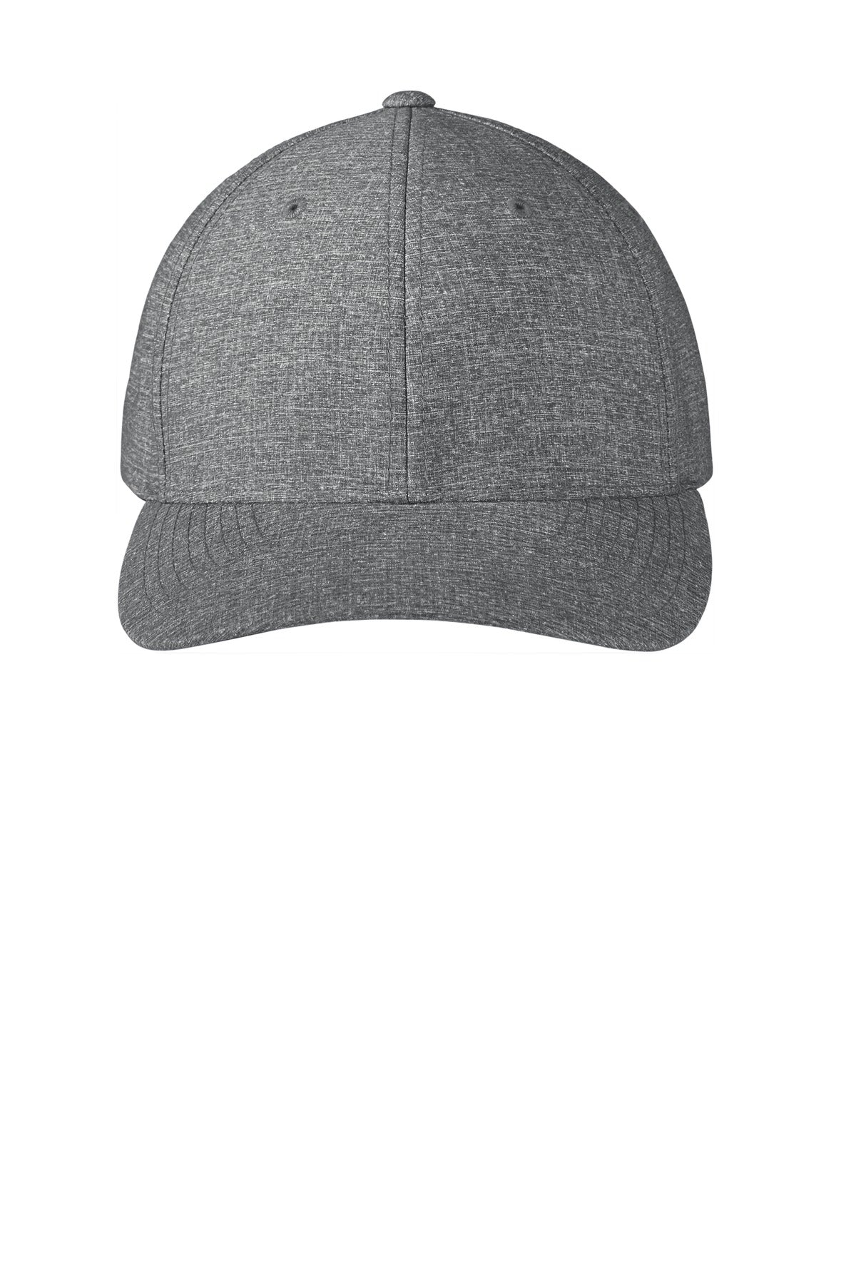 Front View of Hthr Grey Port Authority Flexfit 110 Performance Snapback Cap C301