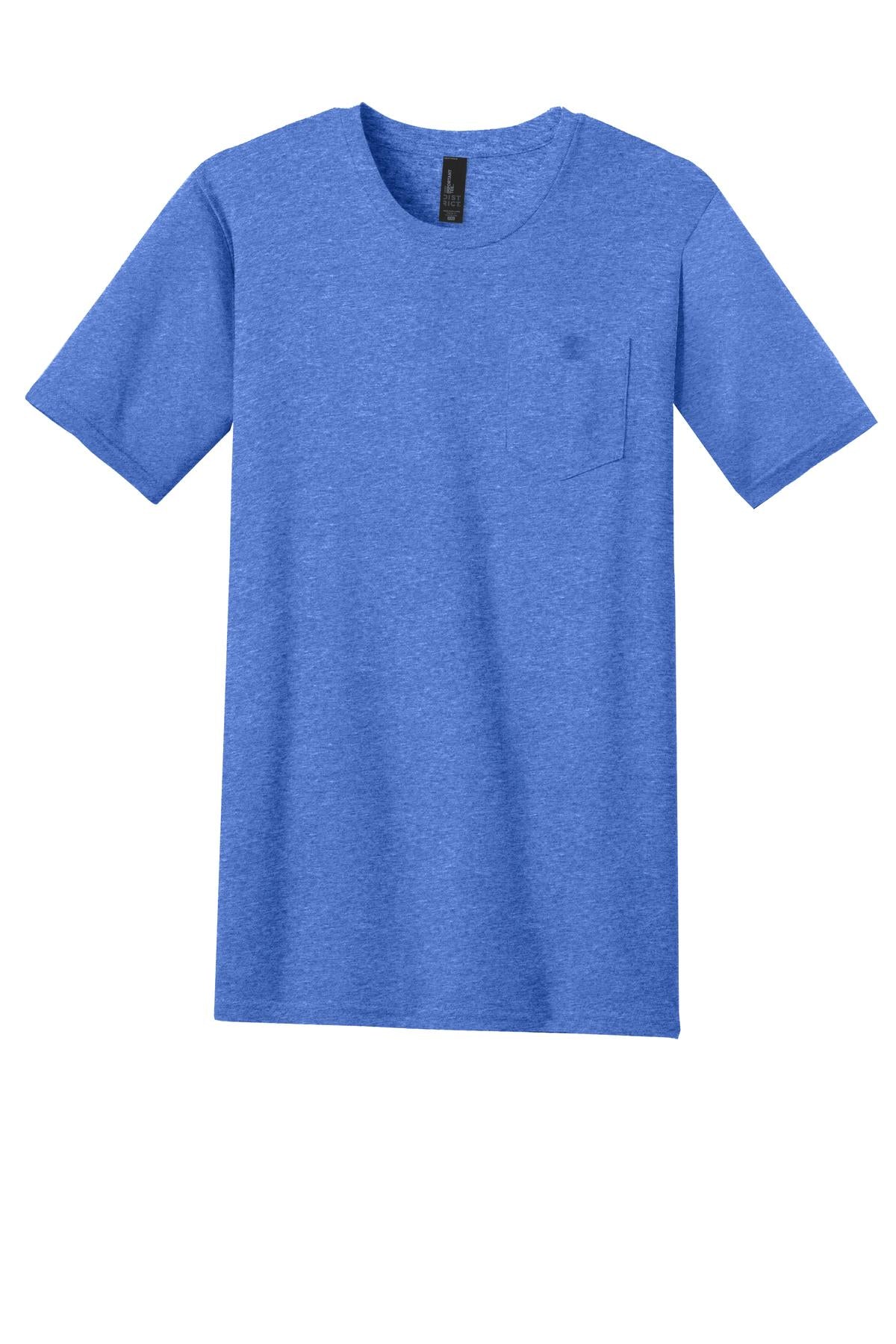 Front View of Hthr Royal District Very Important Tee with Pocket. DT6000P