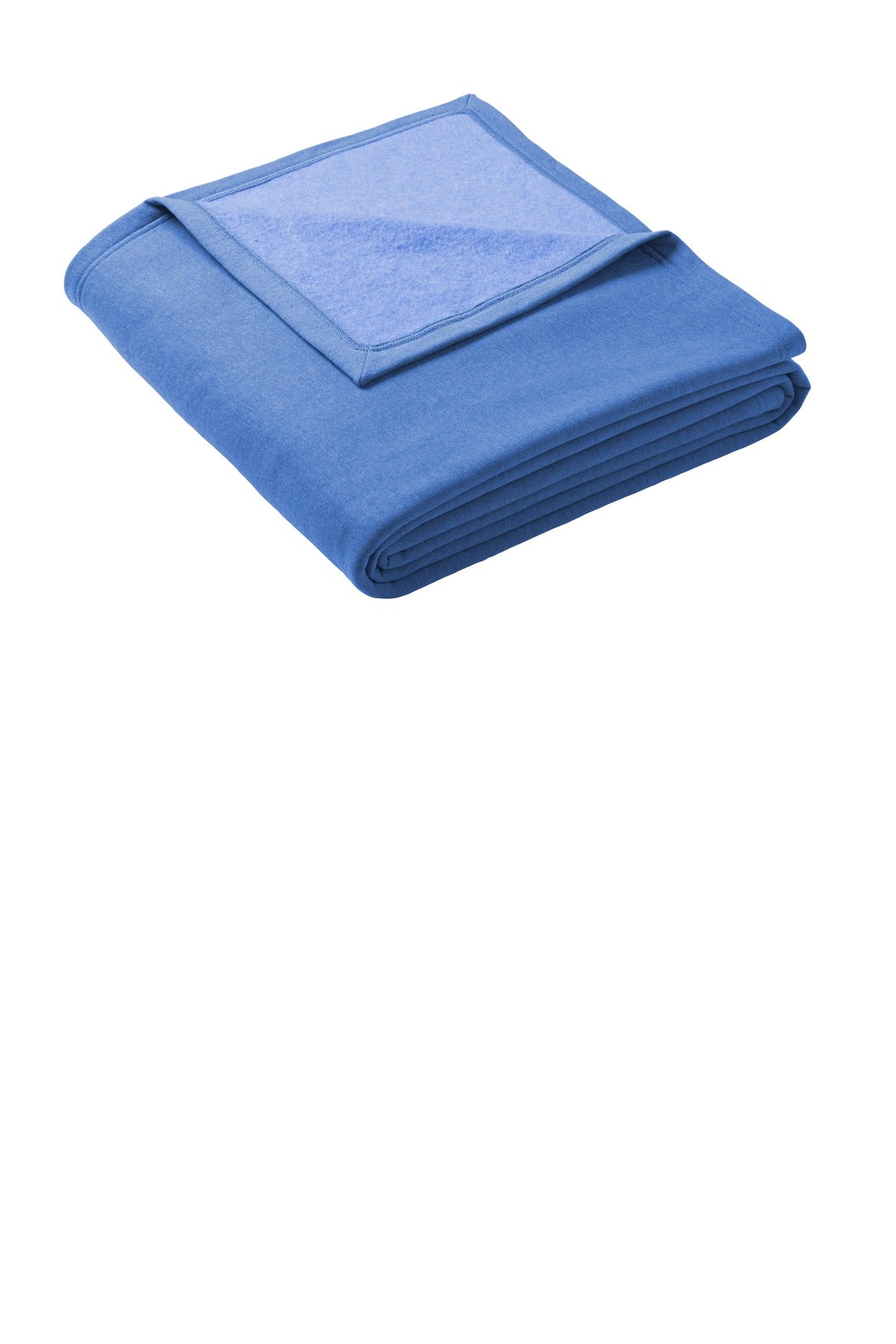 Front View of Hthr Royal Port & Company Oversized Core Fleece Sweatshirt Blanket BP79