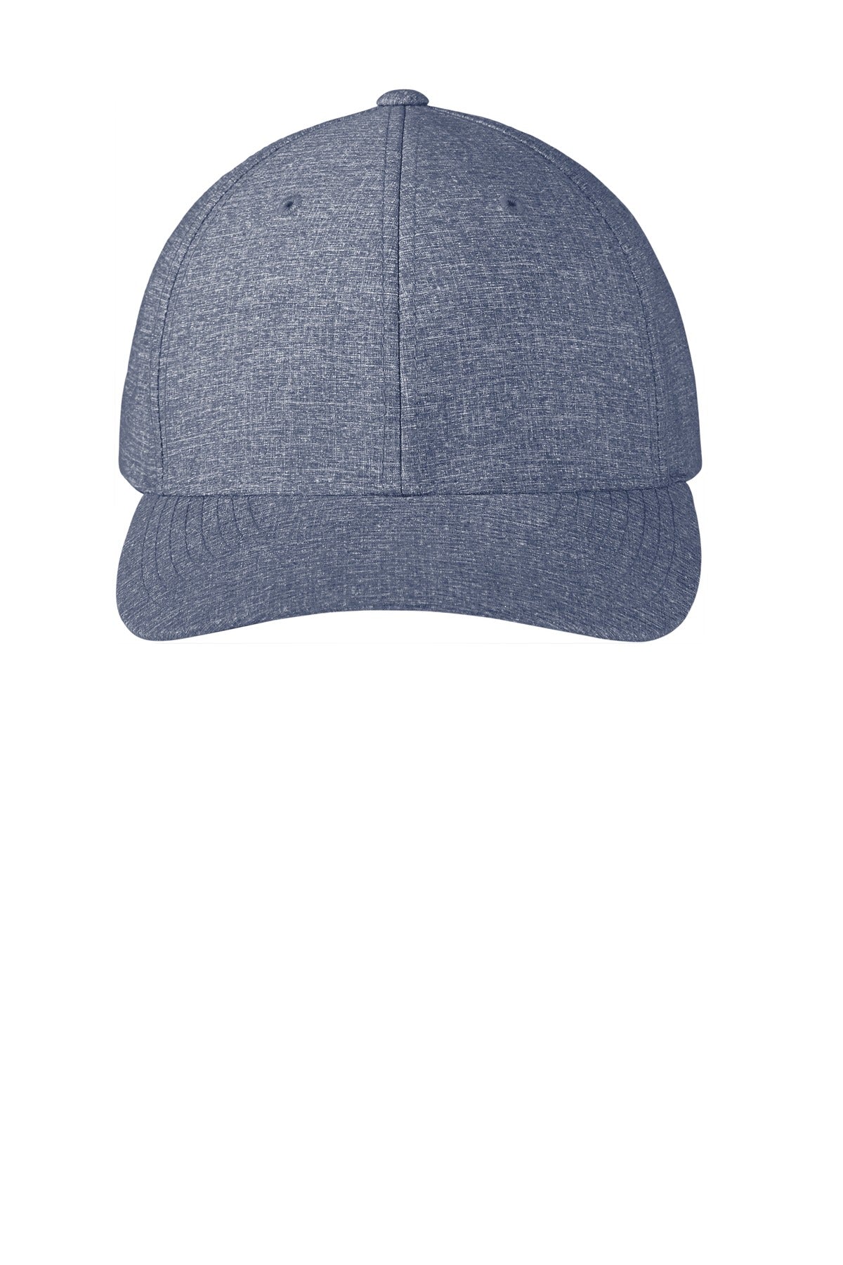 Front View of Hthr True Navy Port Authority Flexfit 110 Performance Snapback Cap C301