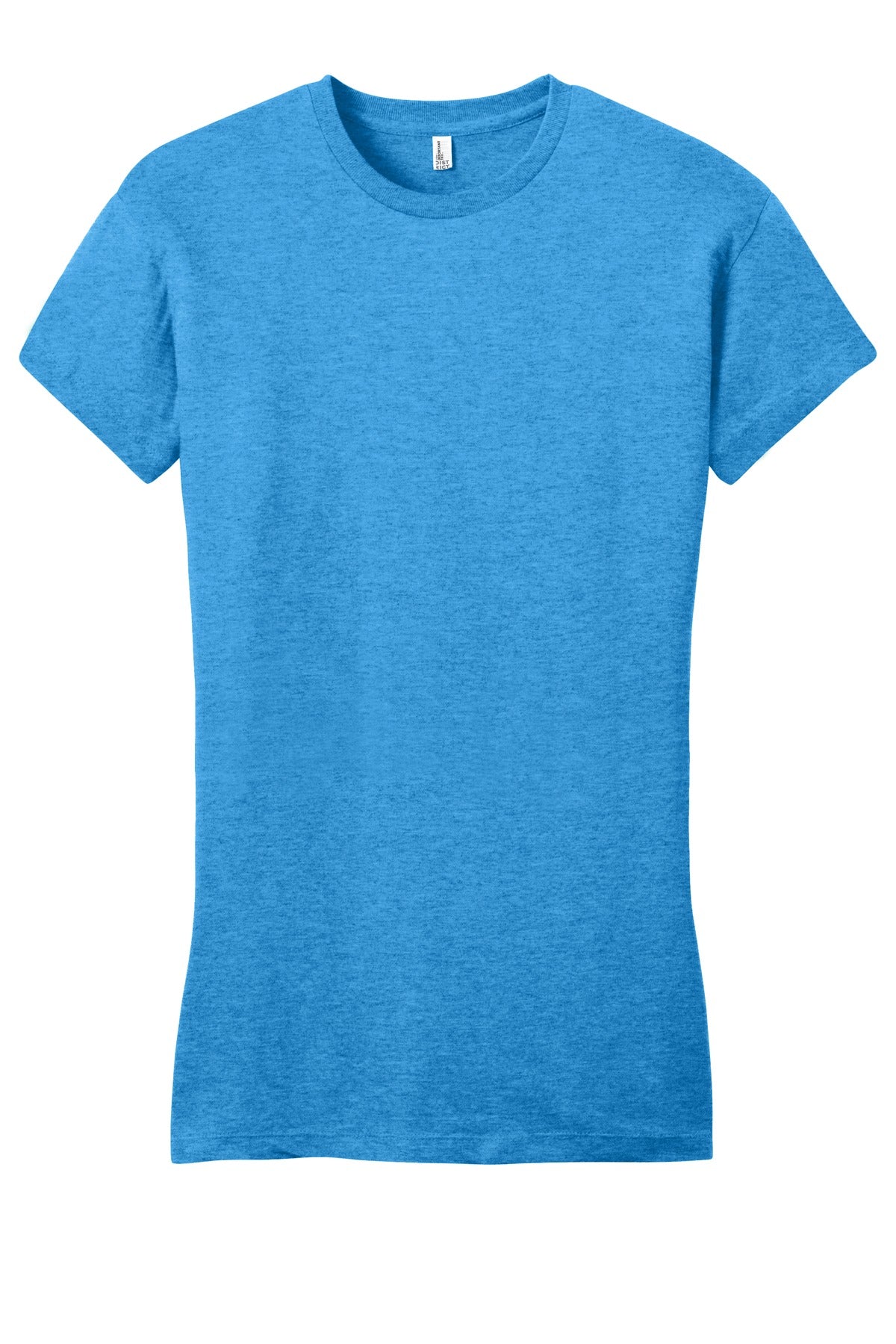 Front View of Hthrd Brt Turq District Women's Fitted Very Important Tee . DT6001
