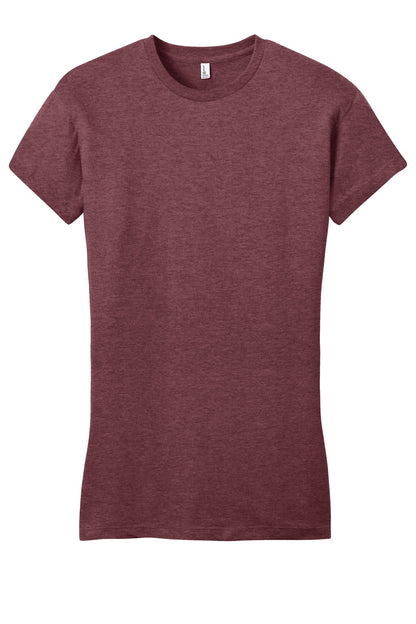Front View of Hthrd Cardinal District Women's Fitted Very Important Tee . DT6001