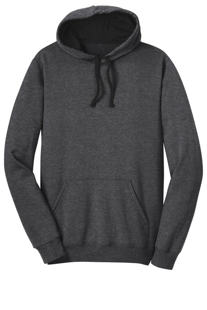 Front View of Hthrd Charcoal District The Concert Fleece Hoodie. DT810