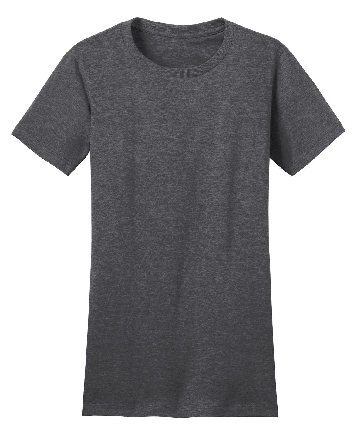Front View of Hthrd Charcoal District Women's Fitted The Concert Tee DT5001