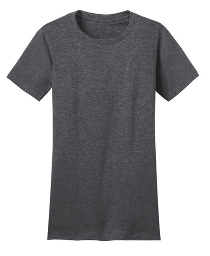 Front View of Hthrd Charcoal District Women's Fitted The Concert Tee DT5001