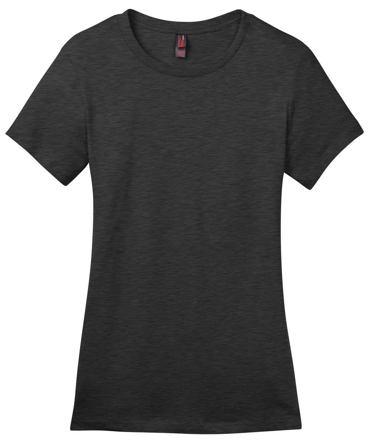 Front View of Hthrd Charcoal District Women's Perfect Weight Tee. DM104L
