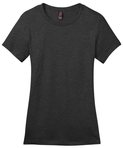 Front View of Hthrd Charcoal District Women's Perfect Weight Tee. DM104L
