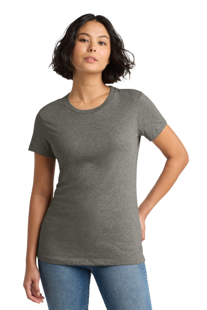 Front View of Hthrd Charcoal District Women's Perfect Weight Tee. DM104L