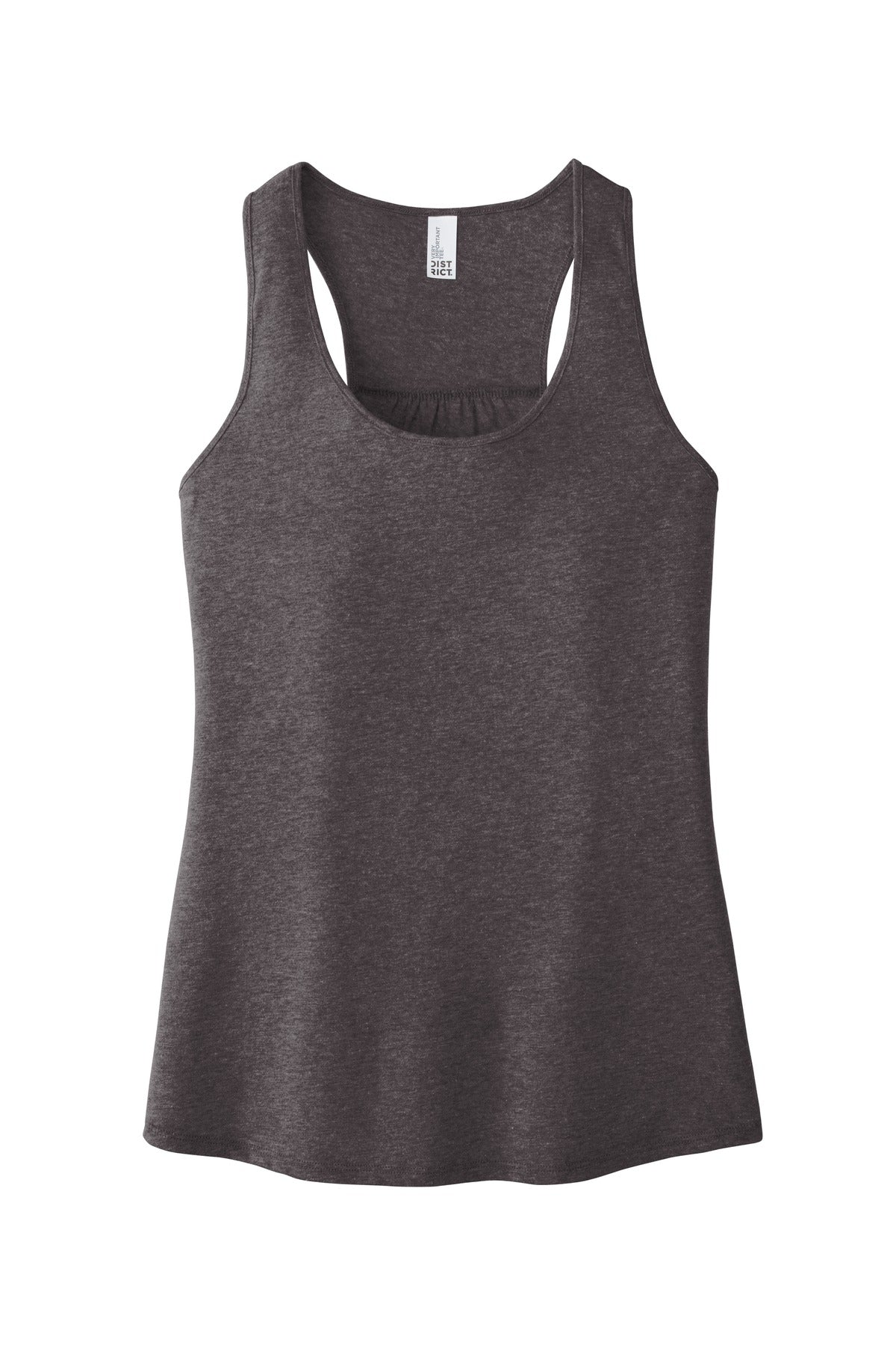 Front View of Hthrd Charcoal District Women's V.I.T. Racerback Tank DT6302