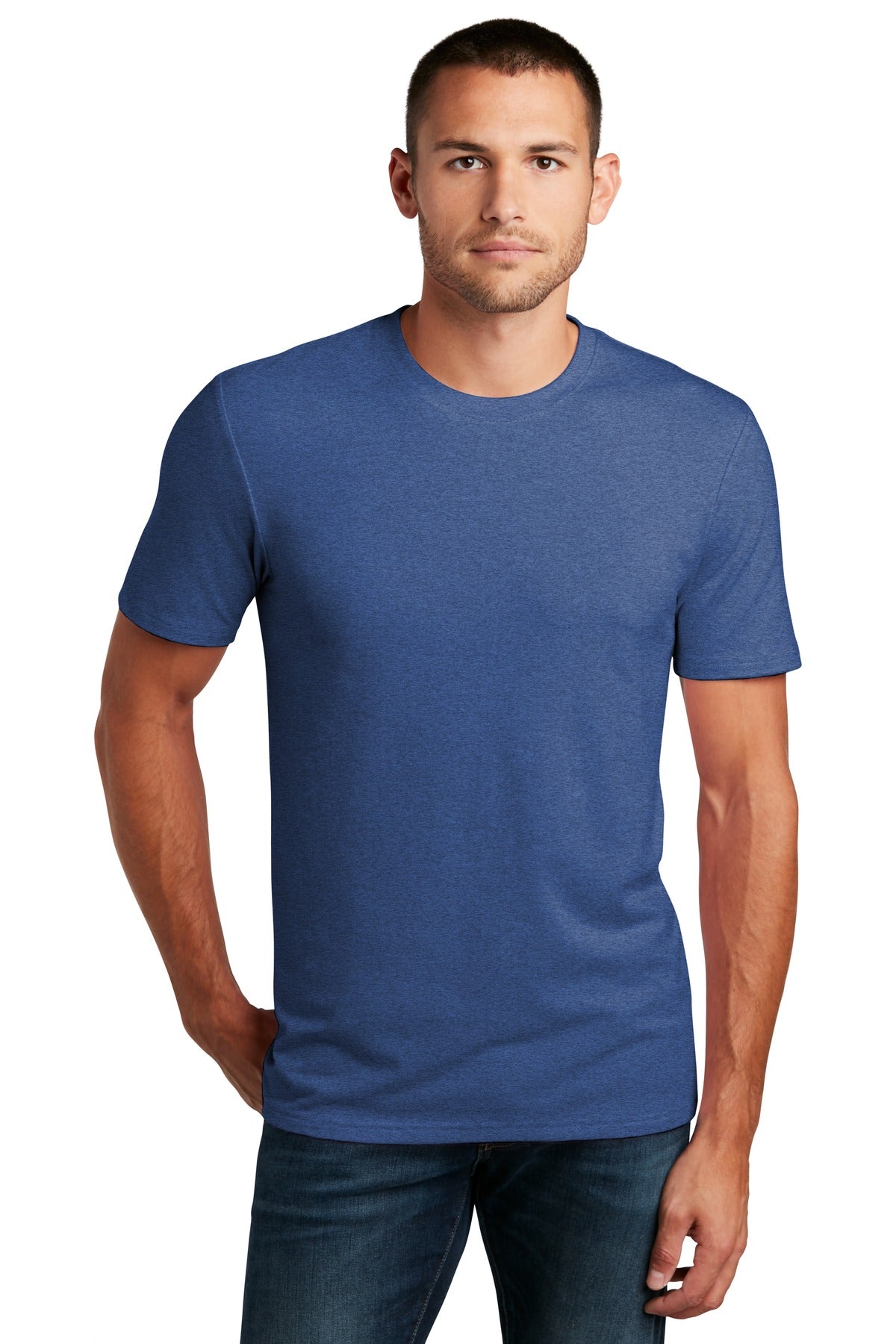 Front View of Hthrd Deep Roy District Flex Tee DT7500