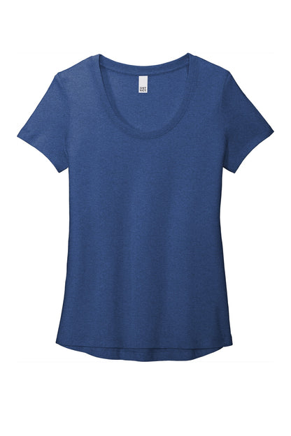 Front View of Hthrd Deep Roy District Women's Flex Scoop Neck Tee DT7501