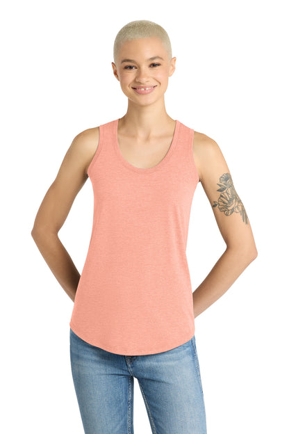 Front View of Hthrd Dsty Pch District Women's Perfect Tri Racerback Tank. DM138L