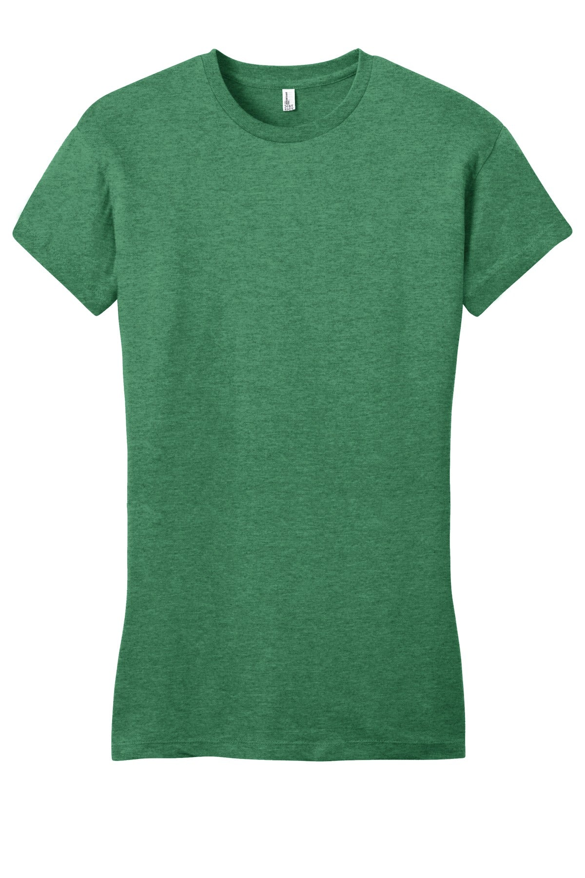 Front View of Hthrd Kelly Gn District Women's Fitted Very Important Tee . DT6001