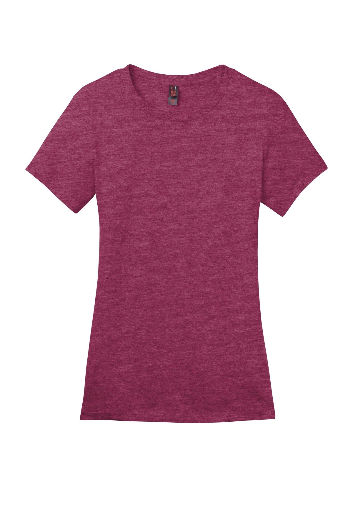 Front View of Hthrd Loganbry District Women's Perfect Weight Tee. DM104L