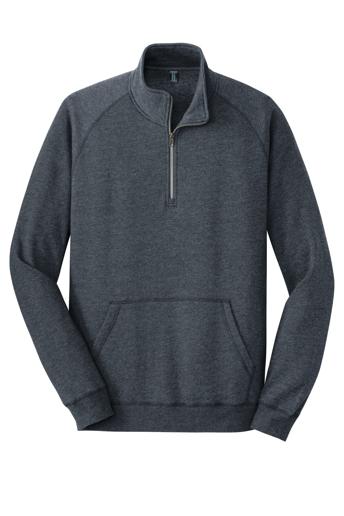 Front View of Hthrd Navy District Lightweight Fleece 1/4-Zip. DM392