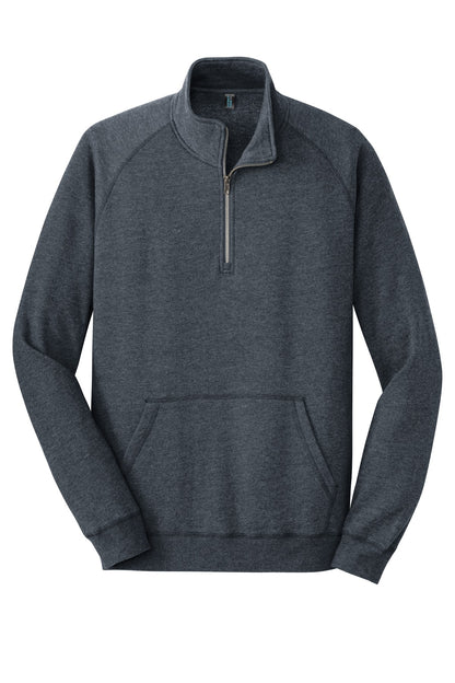 Front View of Hthrd Navy District Lightweight Fleece 1/4-Zip. DM392