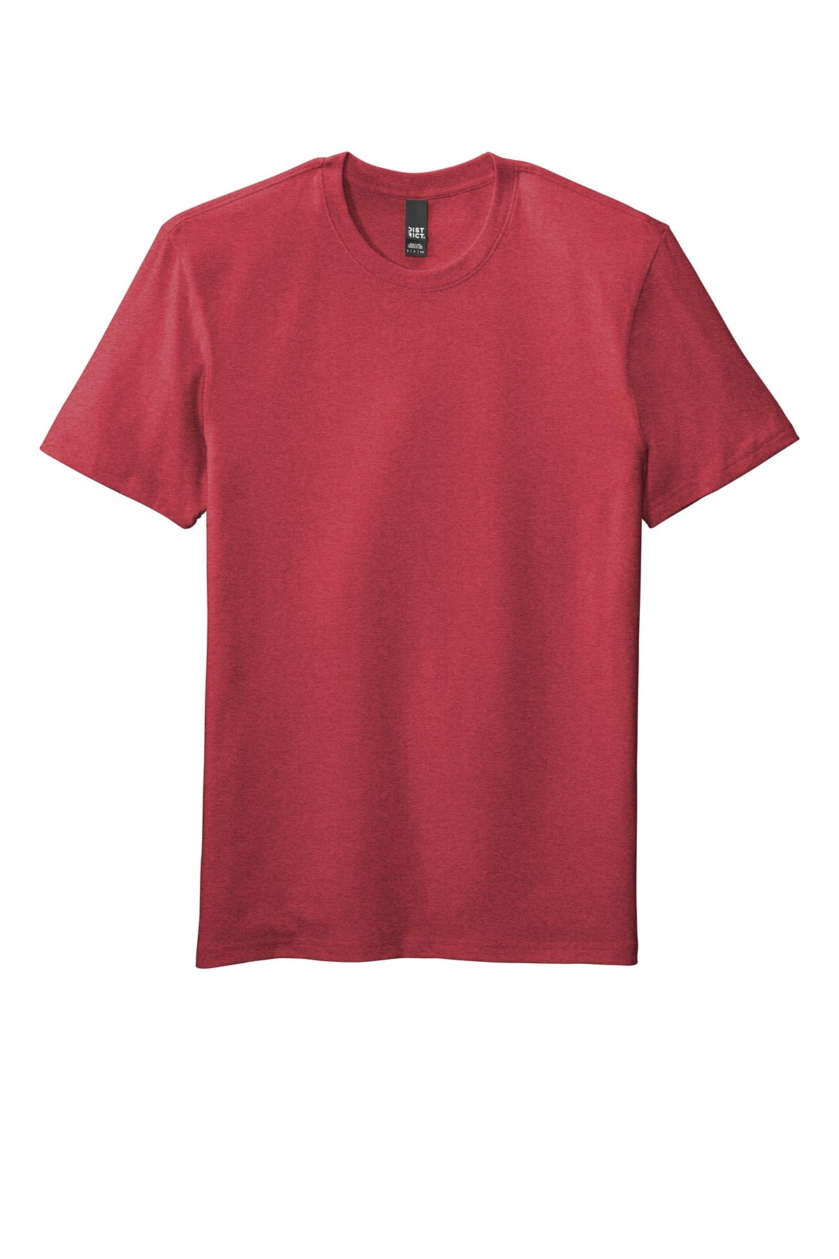 Front View of Hthrd Red District Flex Tee DT7500