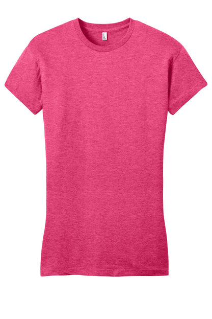 Front View of Hthrd Watermln District Women's Fitted Very Important Tee . DT6001