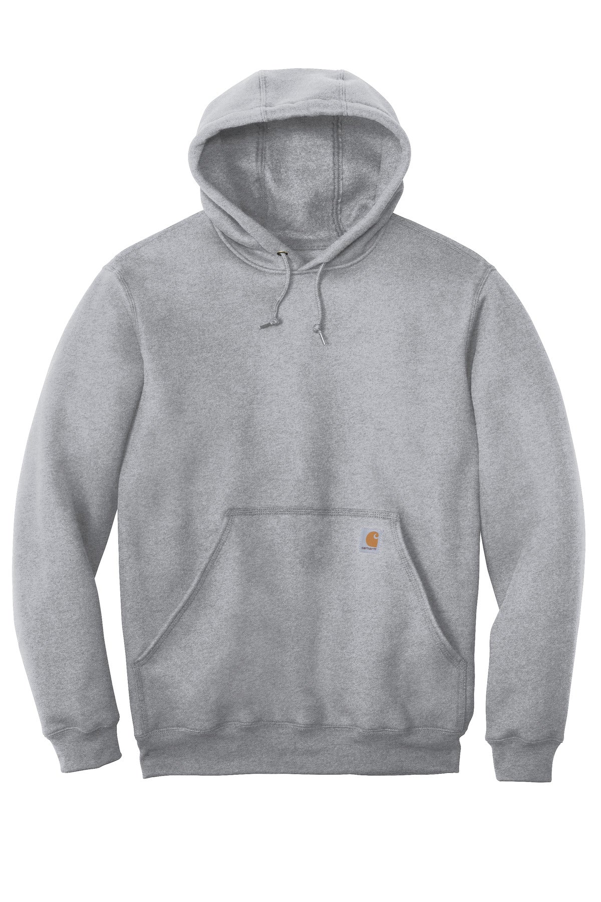 Front View of HthrGrey Carhartt Tall Midweight Hooded Sweatshirt CTTK121