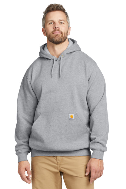 Front View of HthrGrey Carhartt Tall Midweight Hooded Sweatshirt CTTK121
