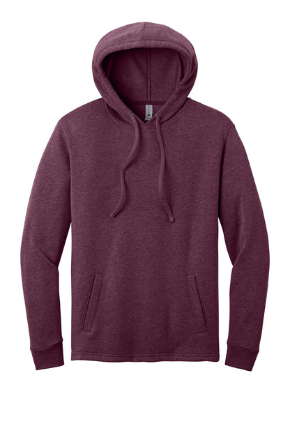 Front View of HthrMaroon Next Level Apparel Adult Malibu Pullover Hoodie. NL9300