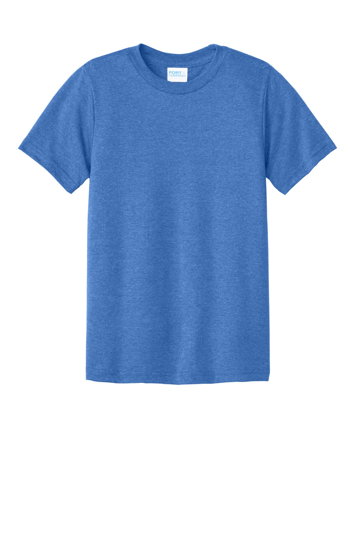 Front View of HthrRoyal Port & Company Youth CVC Tee PC340Y