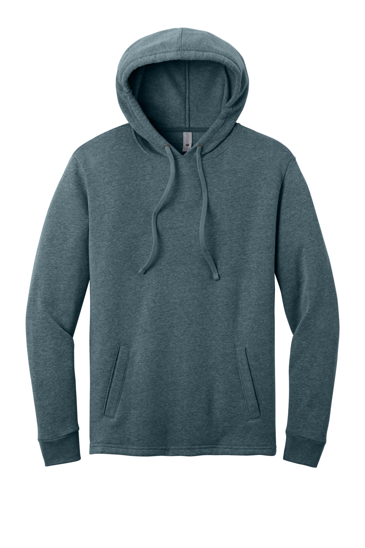 Front View of HthrSltBlu Next Level Apparel Adult Malibu Pullover Hoodie. NL9300