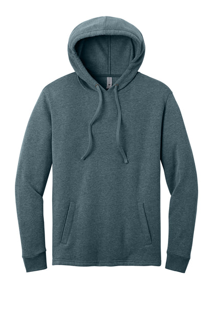Front View of HthrSltBlu Next Level Apparel Adult Malibu Pullover Hoodie. NL9300