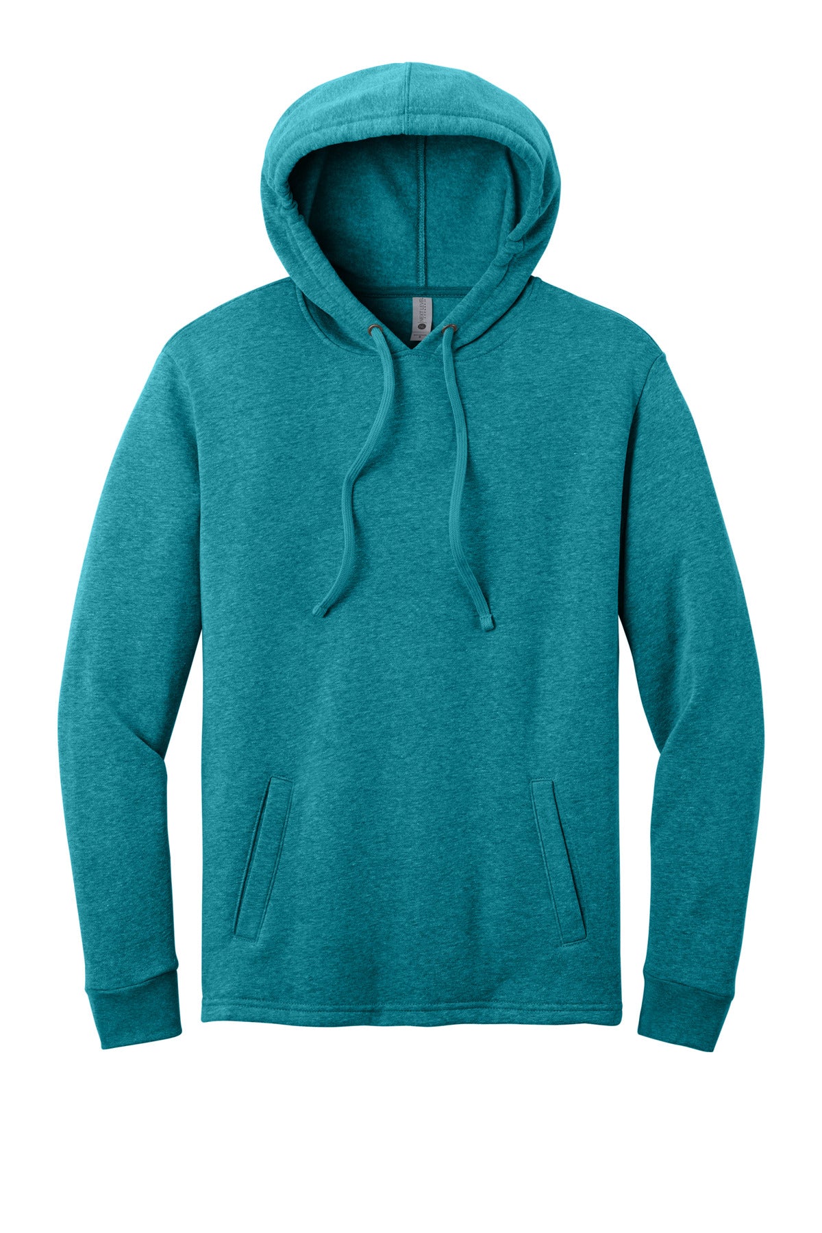 Front View of HthrTeal Next Level Apparel Adult Malibu Pullover Hoodie. NL9300