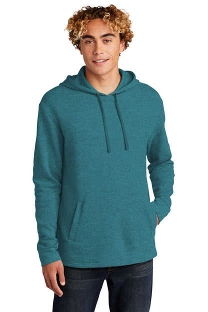 Front View of HthrTeal Next Level Apparel Adult Malibu Pullover Hoodie. NL9300